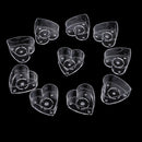 10 Pieces Heat-Resistant Clear Plastic Tea Light Container Cups Love Heart Candle Mold Handmade Wedding Decor Candles Craft Mold Tools