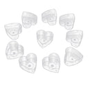 10 Pieces Heat-Resistant Clear Plastic Tea Light Container Cups Love Heart Candle Mold Handmade Wedding Decor Candles Craft Mold Tools