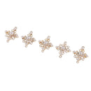 5 Piece Alloy Pearl Cross Shape Pendants Charms Jewelry Making Findings for DIY Necklace Bracelet Earrings Craft 22mm