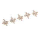 5 Piece Alloy Pearl Cross Shape Pendants Charms Jewelry Making Findings for DIY Necklace Bracelet Earrings Craft 22mm
