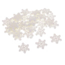 30 Pieces Christmas Snowflake Resin Flatback Embellishment Charms Cabochon for DIY Handmade Kids Children Hair Bow Hair Accessories Crafts 19mm