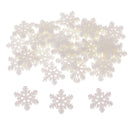 30 Pieces Christmas Snowflake Resin Flatback Embellishment Charms Cabochon for DIY Handmade Kids Children Hair Bow Hair Accessories Crafts 19mm