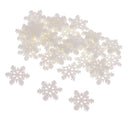 30 Pieces Christmas Snowflake Resin Flatback Embellishment Charms Cabochon for DIY Handmade Kids Children Hair Bow Hair Accessories Crafts 19mm