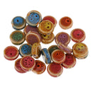 30 Pieces 14mm Flat Round Ceramic Porcelain Beads Flower Round Beads Exquisite Decal Spacer Beads Charms for Jewelry Making Necklace Bracelet