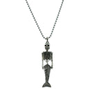 Halloween Alloy Beaded Chain Necklace with Mermaid Skeleton Pendant Charms Fashion Jewelry Men Women Necklace Tibetan Silver