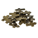 20 Pieces Antique Bronze Cross Pendant Trays Blanks Cameo Cabochon Settings