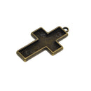 20 Pieces Antique Bronze Cross Pendant Trays Blanks Cameo Cabochon Settings