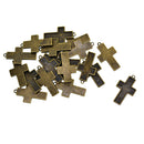 20 Pieces Antique Bronze Cross Pendant Trays Blanks Cameo Cabochon Settings