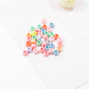 100pcs Mixed Cute Spacer Craft Beads for DIY Hair Tie Ponytail Holder Supply
