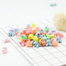 100pcs Mixed Cute Spacer Craft Beads for DIY Hair Tie Ponytail Holder Supply