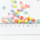 100pcs Mixed Cute Spacer Craft Beads for DIY Hair Tie Ponytail Holder Supply