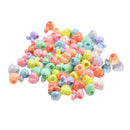 100pcs Mixed Cute Spacer Craft Beads for DIY Hair Tie Ponytail Holder Supply