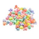 100pcs Mixed Cute Spacer Craft Beads for DIY Hair Tie Ponytail Holder Supply