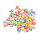 100pcs Mixed Cute Spacer Craft Beads for DIY Hair Tie Ponytail Holder Supply