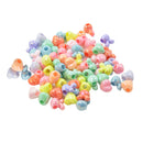 100pcs Mixed Cute Spacer Craft Beads for DIY Hair Tie Ponytail Holder Supply