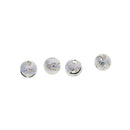 50 Pcs Hollowed Engraved Beads Jewelry Making Accessories DIY Craft Suppliers Round Brightly Color with Leaf on Surface 8MM