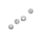 50 Pcs Hollowed Engraved Beads Jewelry Making Accessories DIY Craft Suppliers Round Brightly Color with Leaf on Surface 8MM