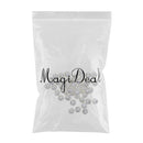 50 Pcs Hollowed Engraved Beads Jewelry Making Accessories DIY Craft Suppliers Round Brightly Color with Leaf on Surface 8MM