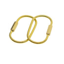 2 Pieces Mini Key Chain Making Carabiner, Screw Locking Carabiner Keychain Key Rings DIY Accessories - Multi-functional and Fashionable