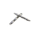 100 Pieces Alloy Tibetan Silver Straight Bar Connectors Jewelry Making Findings Charms Accessories for DIY Craft 22x3mm