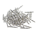 100 Pieces Alloy Tibetan Silver Straight Bar Connectors Jewelry Making Findings Charms Accessories for DIY Craft 22x3mm