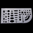 Plastic Clear Measuring Templates Geometric Templates Rulers Drafting Tools for Office and School, Building formwork, Drawings