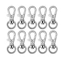 50 Sets Silver Plated Metal Swivel Lobster Clasps Lanyard Snap Hook Lobster Clasp Clip with Key Rings Jewelry Findings Clasps for DIY Key Rings Crafts