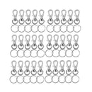 50 Sets Silver Plated Metal Swivel Lobster Clasps Lanyard Snap Hook Lobster Clasp Clip with Key Rings Jewelry Findings Clasps for DIY Key Rings Crafts