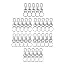 50 Sets Silver Plated Metal Swivel Lobster Clasps Lanyard Snap Hook Lobster Clasp Clip with Key Rings Jewelry Findings Clasps for DIY Key Rings Crafts