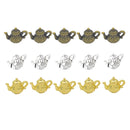 15pcs Multicolor Teapot Word Plate Charms Pendants Garment Bags Accessories