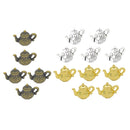 15pcs Multicolor Teapot Word Plate Charms Pendants Garment Bags Accessories