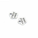 60pcs Multicolor Word Plate Charms Pendants for Garment Bags Accessories