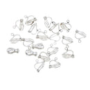 50 Pieces Silver White Plated Brass Clip-on Earring Blanks Converter Findings Non-Pierced Earring DIY Woman Girls Jewelry Findings 12mm