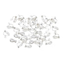 50 Pieces Silver White Plated Brass Clip-on Earring Blanks Converter Findings Non-Pierced Earring DIY Woman Girls Jewelry Findings 12mm