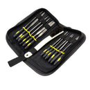 15 Pieces Needle File Set Mini Assorted Wood Rasp Set Steel Needle Files with Brush Parts Box in Zipper Package Case for Wood and Soft Stuffs Carving