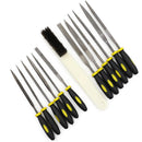 15 Pieces Needle File Set Mini Assorted Wood Rasp Set Steel Needle Files with Brush Parts Box in Zipper Package Case for Wood and Soft Stuffs Carving