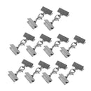 10 Pieces White K Plated 13mm Ribbon Bracelet Bookmark Pinch Crimp Clamp Cord Ends Leather Crimp Ends Lobster Clasps Jewelry Making Findings