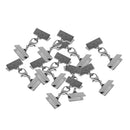 10 Pieces White K Plated 13mm Ribbon Bracelet Bookmark Pinch Crimp Clamp Cord Ends Leather Crimp Ends Lobster Clasps Jewelry Making Findings