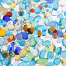 1 Pack Mixed Size Decorative Glass Pebbles For Aquarium Fish Tank Vase Fill