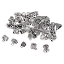 40 Pcs Vintage Tibet Silver Spacers Bead Charms Pendant Tube Beads 25mm/8mm