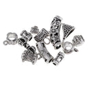 40 Pcs Vintage Tibet Silver Spacers Bead Charms Pendant Tube Beads 25mm/8mm
