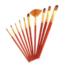 10Pcs Art Paint Brushes Sets for Watercolor,Acrylics,Oil and Face Painting