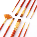 10Pcs Art Paint Brushes Sets for Watercolor,Acrylics,Oil and Face Painting