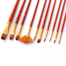 10Pcs Art Paint Brushes Sets for Watercolor,Acrylics,Oil and Face Painting
