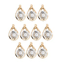 10Pcs Drop Earrings With Stylish Glass Hollow Drop Earrings Jewelry Fingings