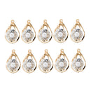 10Pcs Drop Earrings With Stylish Glass Hollow Drop Earrings Jewelry Fingings