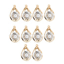 10Pcs Drop Earrings With Stylish Glass Hollow Drop Earrings Jewelry Fingings