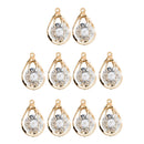 10Pcs Drop Earrings With Stylish Glass Hollow Drop Earrings Jewelry Fingings