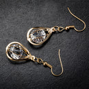 10Pcs Drop Earrings With Stylish Glass Hollow Drop Earrings Jewelry Fingings