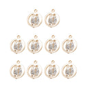 5 Pairs Circular Earring Hook Hollow Glass Earring Pendant For Beads Crystal
